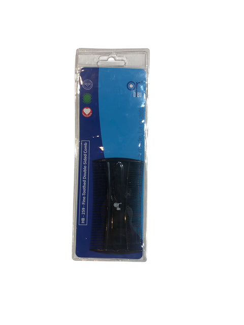 OR Bleu Fine Toothed Double Sided Comb HB-259