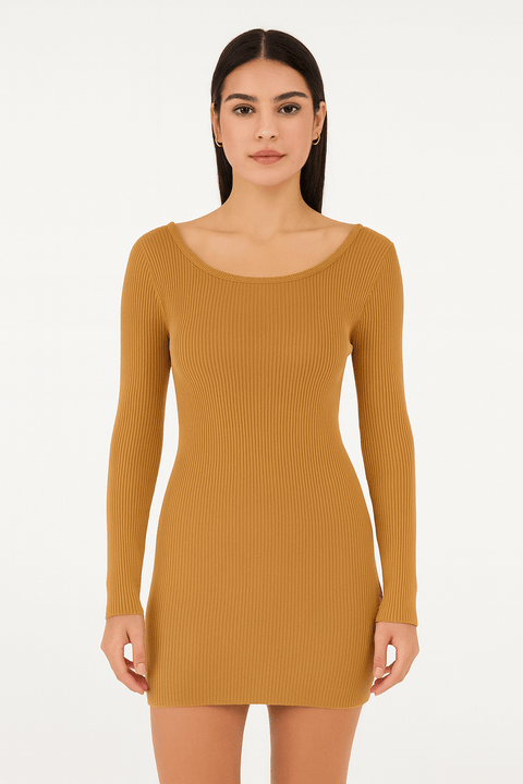 LeGer Women's Camel Madlen Short  Dress | LeGer In Lebanon
