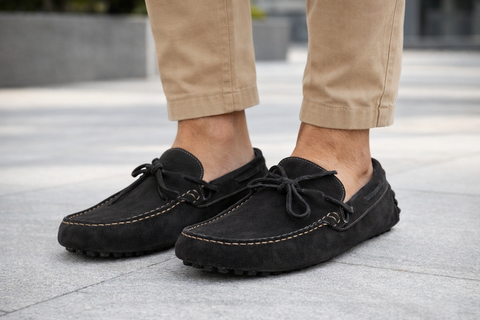 ACBC Men's Dark Brown Driver Suede Casual Shoes | ACBC In Lebanon