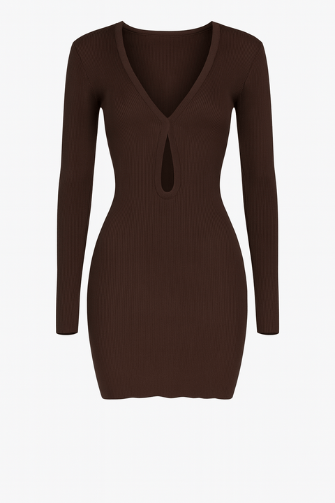 LeGer Women's Brown Long-Sleeve Dress| LeGer in Lebanon