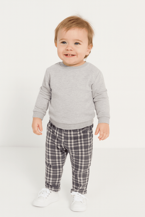 Boboli Baby Boy's Grey Crowbar Pants | Boboli in Lebanon