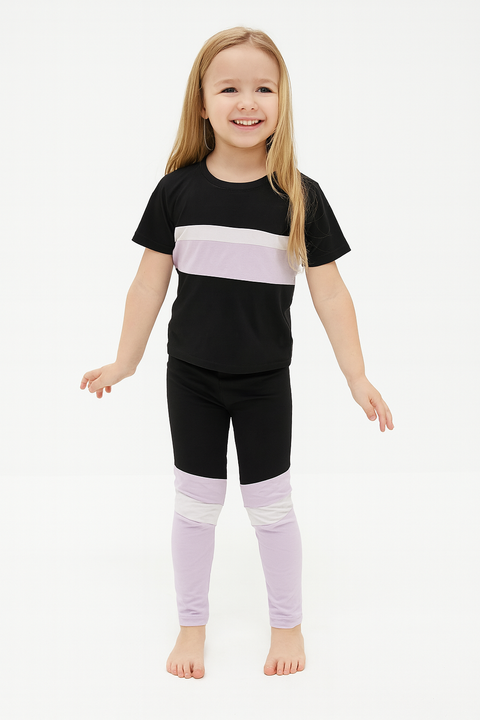 Sinsay Girl's Black & Purple Pajama Set  | Sinsay In Lebanon