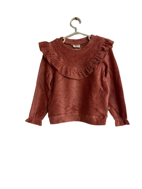 POMPdeLUX Girl's Blush Olivia Lt Velour Sweater |POMPdeLUX in Lebanon