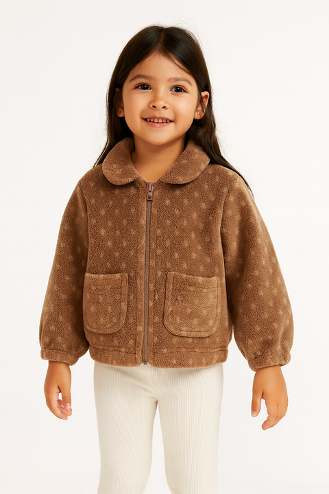 POMPdeLUX Girl's Dark Purple Fleece Jacket  |POMPdeLUX in Lebanon