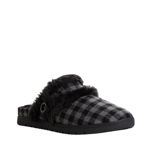 Easy~Spirit Women's Gray And Black Slippers SDM19