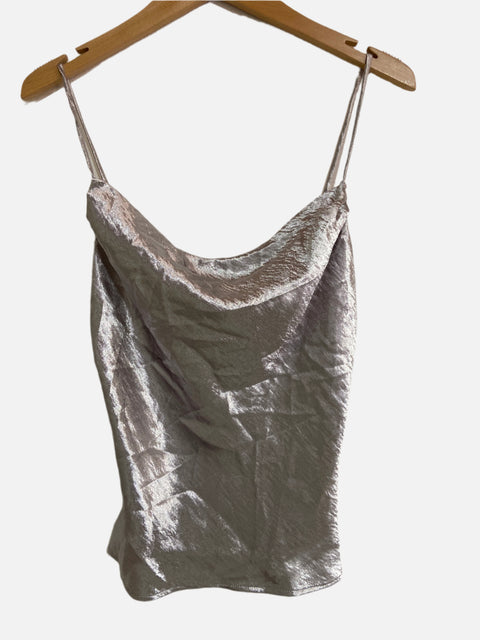 Mango Women's Silver Sleeveless Blouse |Mango In Lebanon