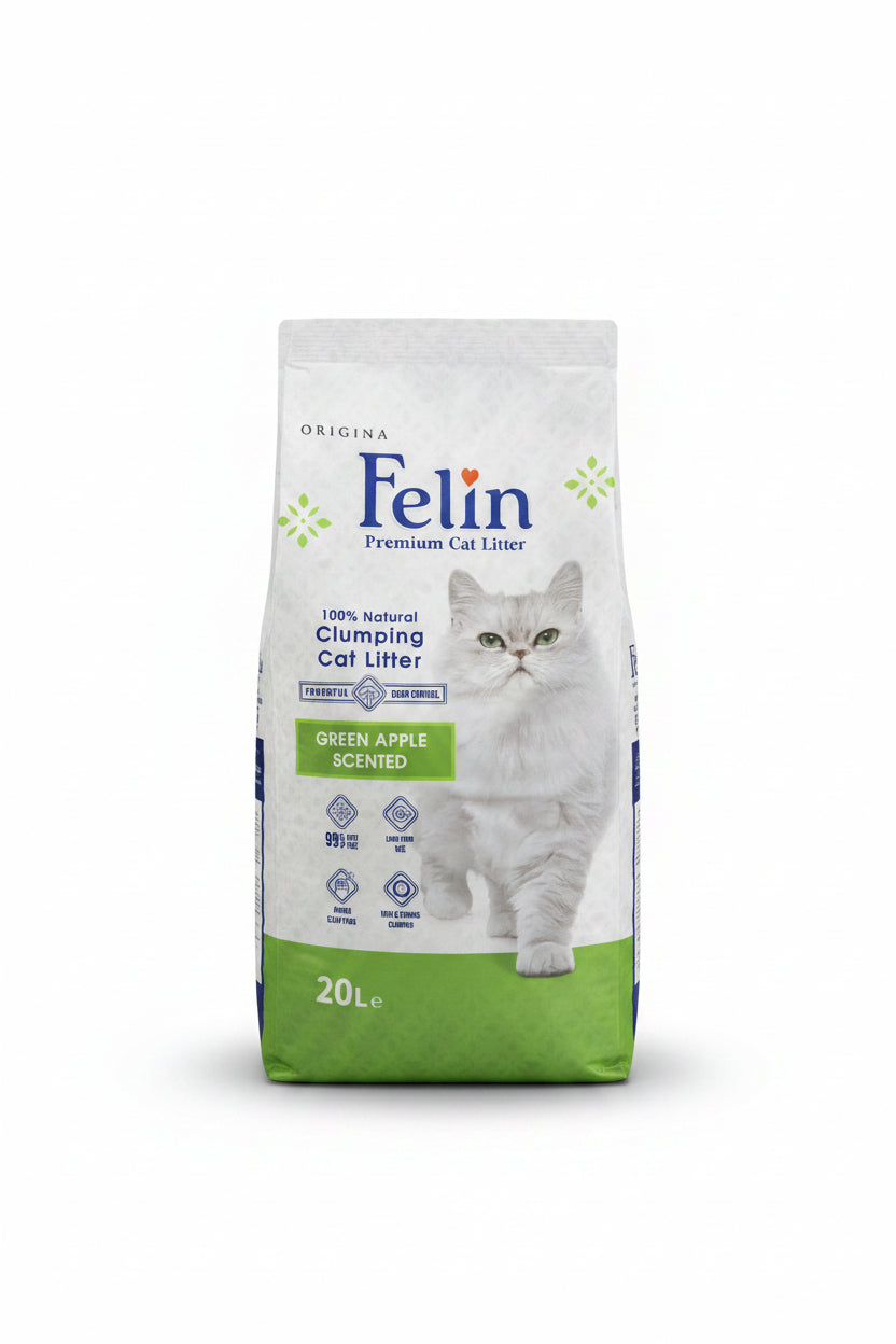Felin Cat Litter Green Apple Scented 20L