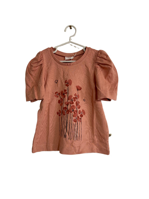 POMPdeLUX Girl's Dusty Rose Puff-Sleeve Blouse | POMPdeLUX in Lebanon