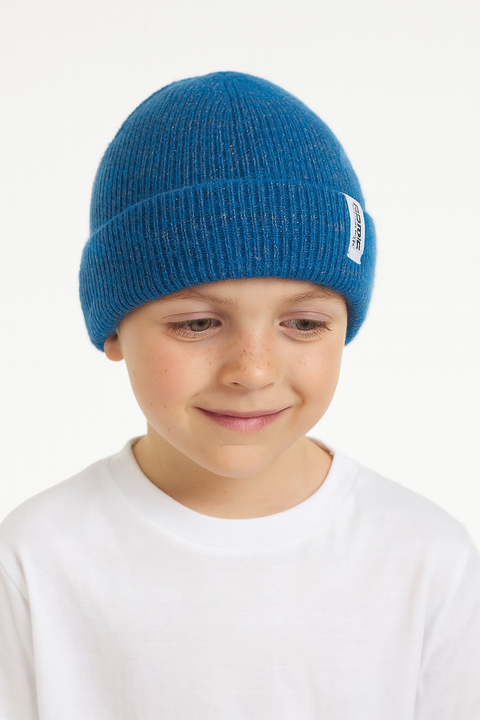 Reserved Boy's Blue Beanie Hat With Patch | Reserved In Lebanon