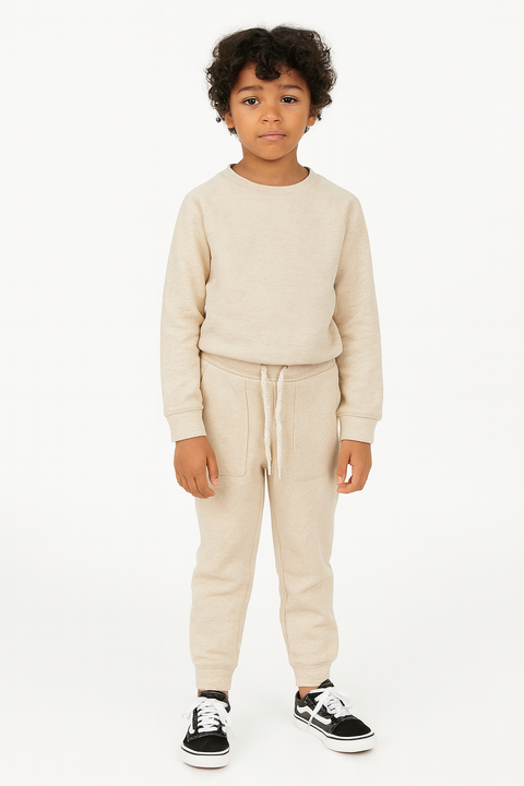 POMPdeLUX Boy's Beige  Sweatpants |POMPdeLUX in Lebanon