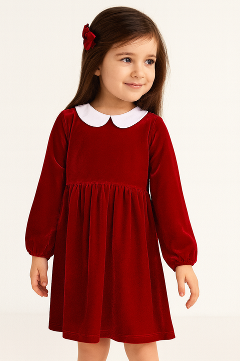 Sinsay Girl's Red Collar Dress | Sinsay In Lebanon