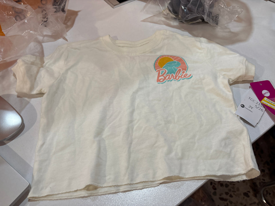 Barbie Baby Girl's White With Logo Barbie T-Shirt|Barbie in Lebanon