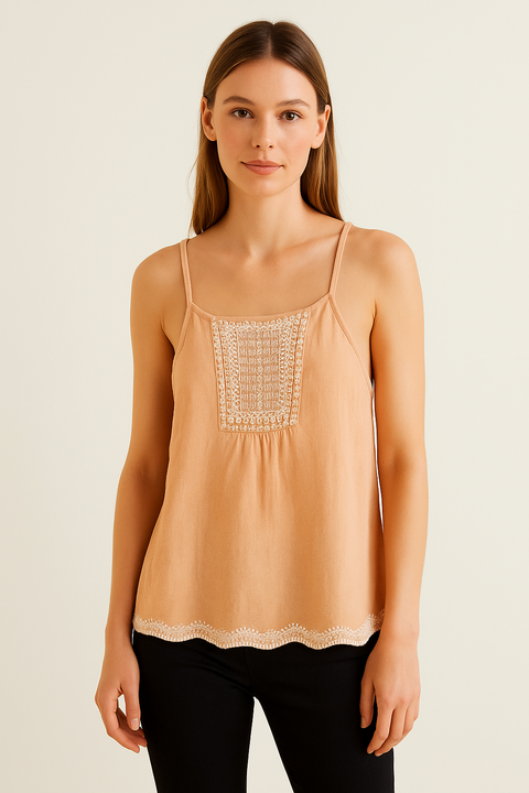 Mango Women's Coral Casual Cami Tank Top | Mango In Lebanon