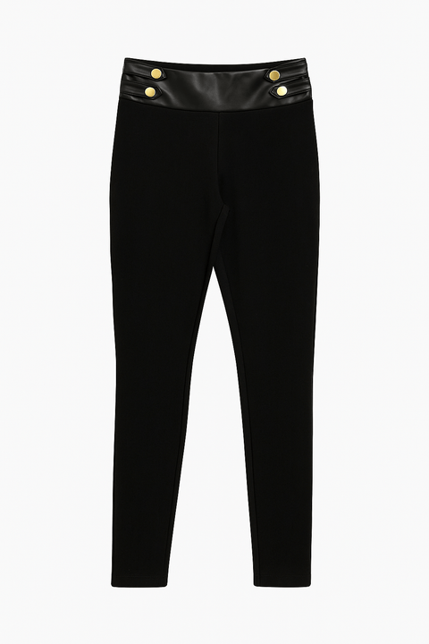 Michael Kors Women's Black Solid Pull-On Leggings | Michael Kors In Lebanon