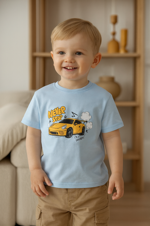 Sinsay Baby Boy's Baby Blue Short Sleeve  T-Shirt | Sinsay In Lebanon