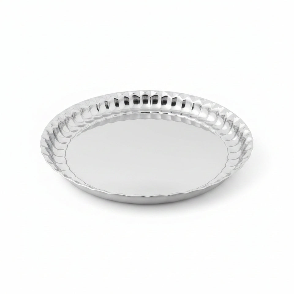 Lucky Tiger Stainless Steel Round Tray 40cm (HK-12)