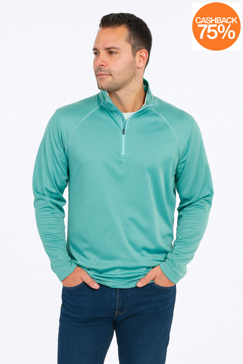 Tommy Bahama Men's Neptune Green Paradise Isle 12-Zip Pe Swimsuit ABF3885