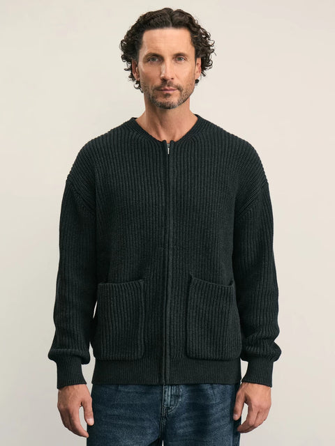 Rebel Men's Dark Grey RLeon Knit Regular Fit Jacket | Rebel In Lebanon