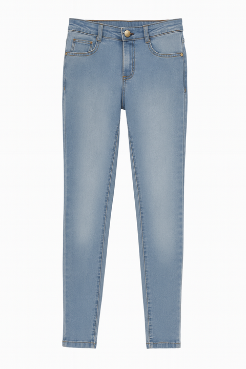 POMPdeLUX Girl's Blue Straight Denim Jeans | POMPdeLUX in Lebanon