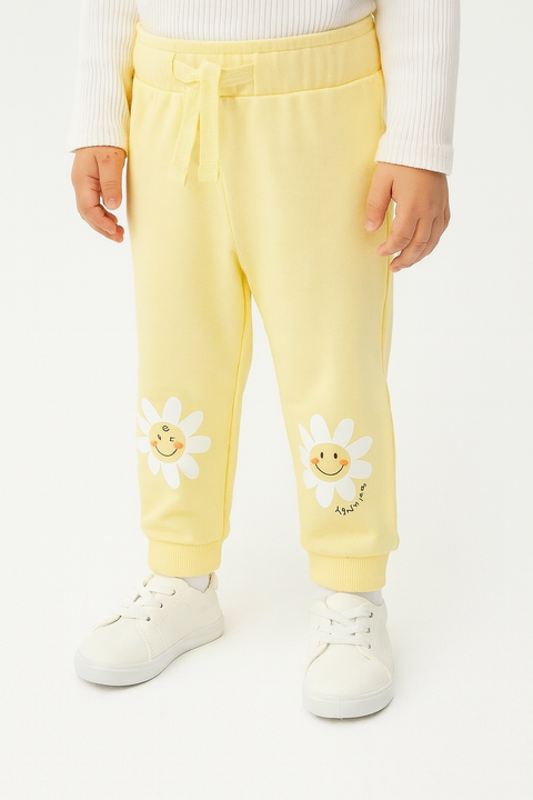 Sinsay SmileyBaby Baby Girl's Yellow Jogger Sweatpants | Sinsay In Lebanon