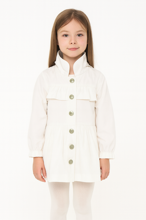 Boboli Girl's White Button Jacket| Boboli in Lebanon