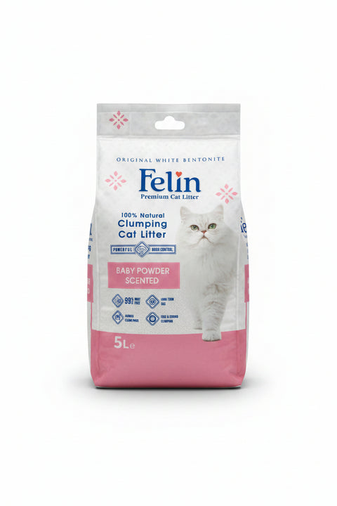Felin Cat Litter Baby Powder Scenited 5L | Felin  In Lebanon