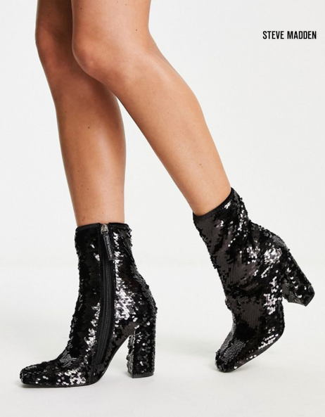 Steve Madden Women's Black Fulton-S Heeled Boots |Steve Madden in Lebanon