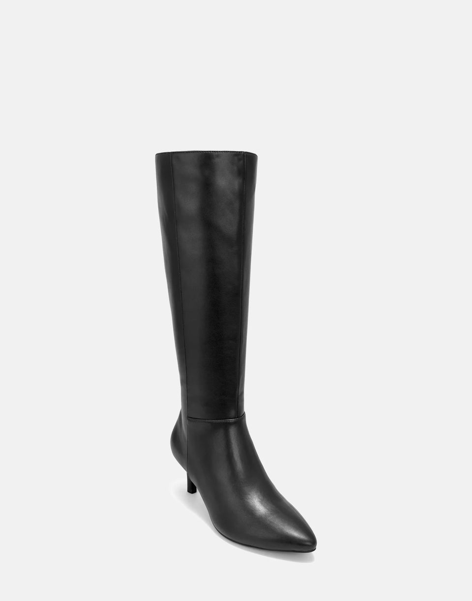 Aerosoles Women's Black Epic Comfortable Kitten Heel Boot