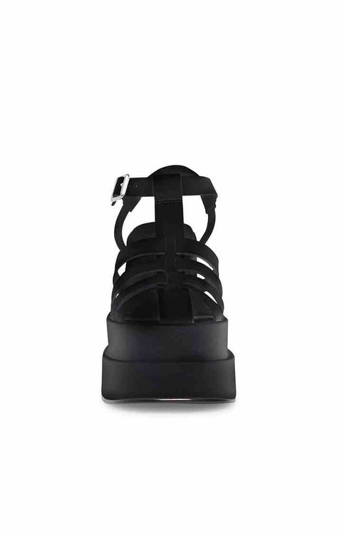 Steve Madden Women's Black Leather Carlita Heeled Sandal | Steve Madden In Lebanon