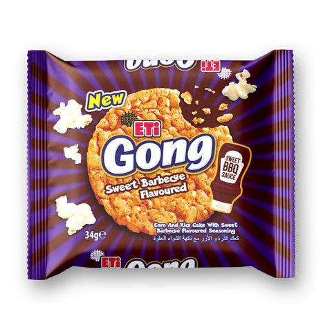 Eti Gong Sweet Barbecue Flavored Rice Cakes 34g | Eti In Lebanon