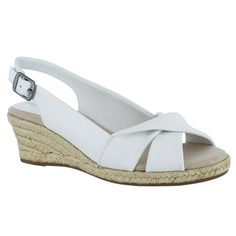 Easy Street Women's White Maureen Espadrille Slingback Sandals |Easy Street In Lebanon