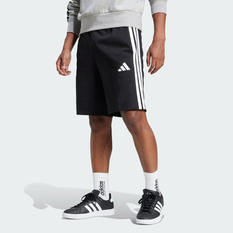 Adidas Men's Black/White  Essential 3-Stripes Single Jersey Shorts  | Adidas in Lebanon