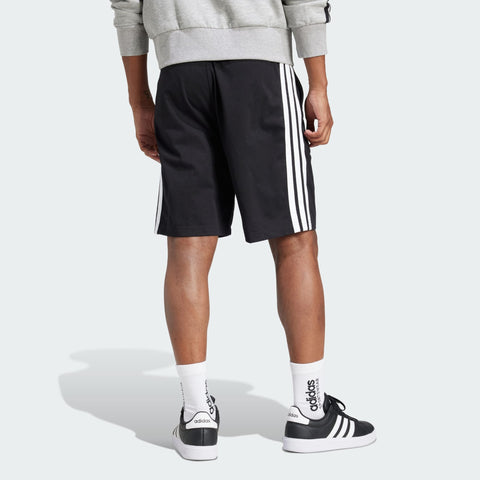 Adidas Men's Black/White  Essential 3-Stripes Single Jersey Shorts  | Adidas in Lebanon