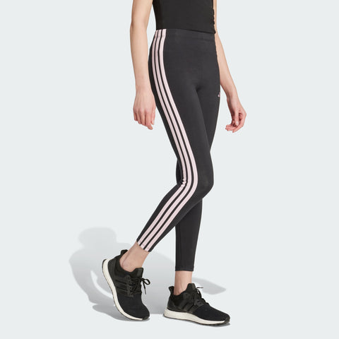 Adidas Women's Black 3 Stripes Cotton Leggings | Adidas In Lebanon