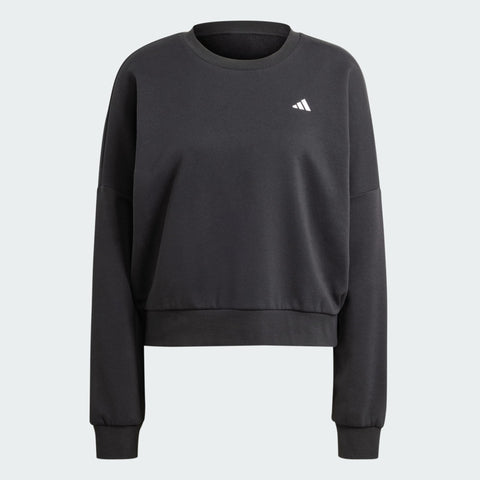 Adidas Women's Black Essentails Small Logo Feel Cozy Sweatshirt | Adidas In Lebanon