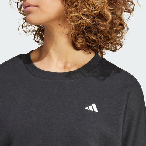 Adidas Women's Black Essentails Small Logo Feel Cozy Sweatshirt | Adidas In Lebanon