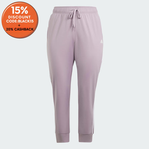 Adidas Women's Light Purple Essentials Warm-Up Slim Tapered 3-Stripes Sweatpants | Adidas In Lebanon