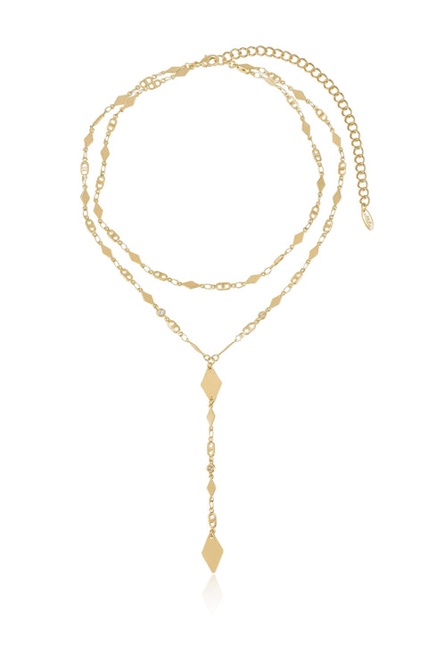 Ettika Women's Gold Augustine Layered Lariat Necklace | Ettika In Lebanon