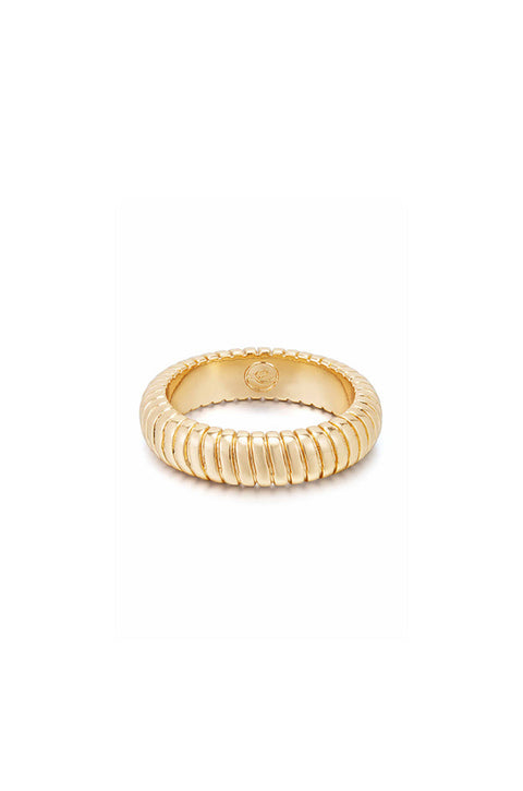 Ettika Women's 18k Gold Plated Ribbed Flex Ring| Ettika  in Lebanon