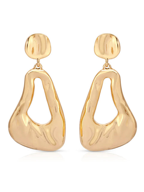 Ettika Women's Gold Molten Drop Earrings | Ettika In Lebanon