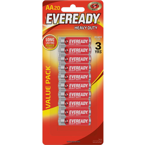 Eveready Heavy Duty Battery AA20 (15 pieces + 5 Free)
