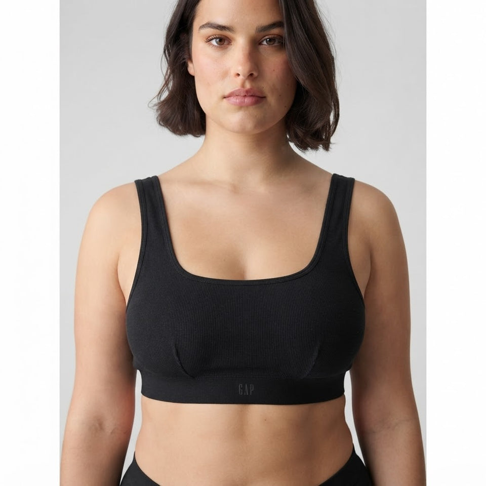 Gap Women's Black Ribbed Stretchy Bra
