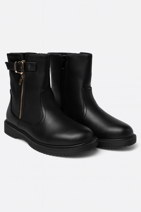 Tata Italia Women's Black Zippered Ankle Boot | Tata Italia In Lebanon