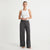 Max & Mia Women's Dark Grey Wide Leg Stretch Sweatpants