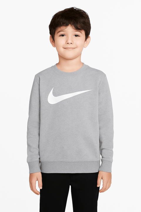 Nike Boy's Grey Dri-fit Legend Logo-Print Long-Sleeve Blouse | Nike In Lebanon