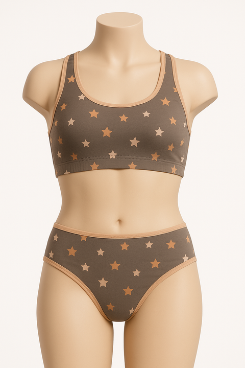 Demar Women's Multicolor Printed Stars Underwear Set | Demar In Lebanon