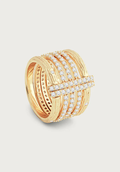 Anabel Aram Women's Gold Enchanted Forest Multi Stack Ring| Anabel Aram In Lebanon