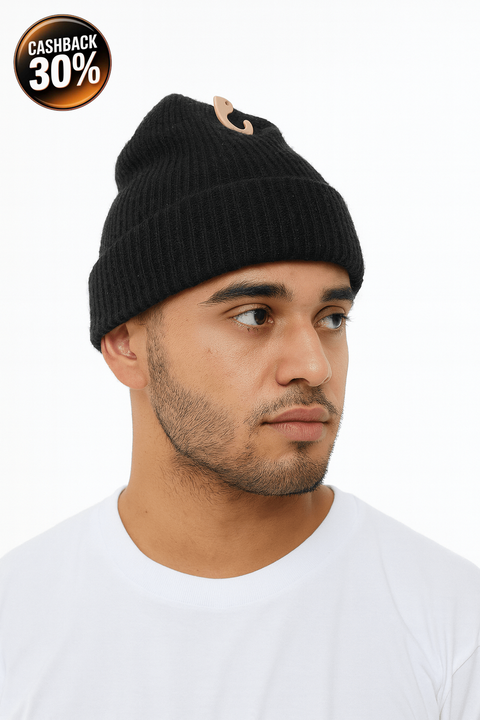 Reserved Men's Black Knitted Beanie Hat | Reserved In Lebanon