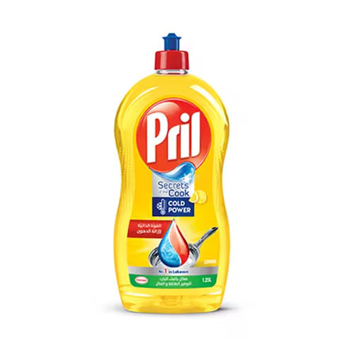 Pril Secrets Of The Cook Cold Power Dishwashing Liquid Lemon 1.2L | Pril In Lebanon