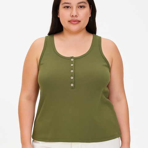 Forever 21 Women's Olive Green Plus Size Sleeveless Tank Top | Forever 21 In Lebanon
